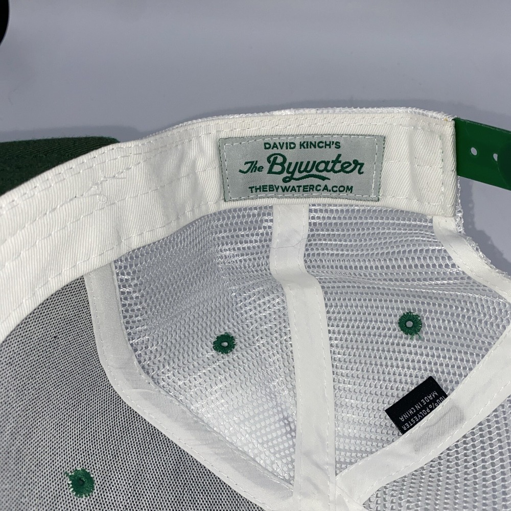 David Kinch's The Bywater Los Gatos Snapback Green & White Trucker Hat EUC - Picture 6 of 11